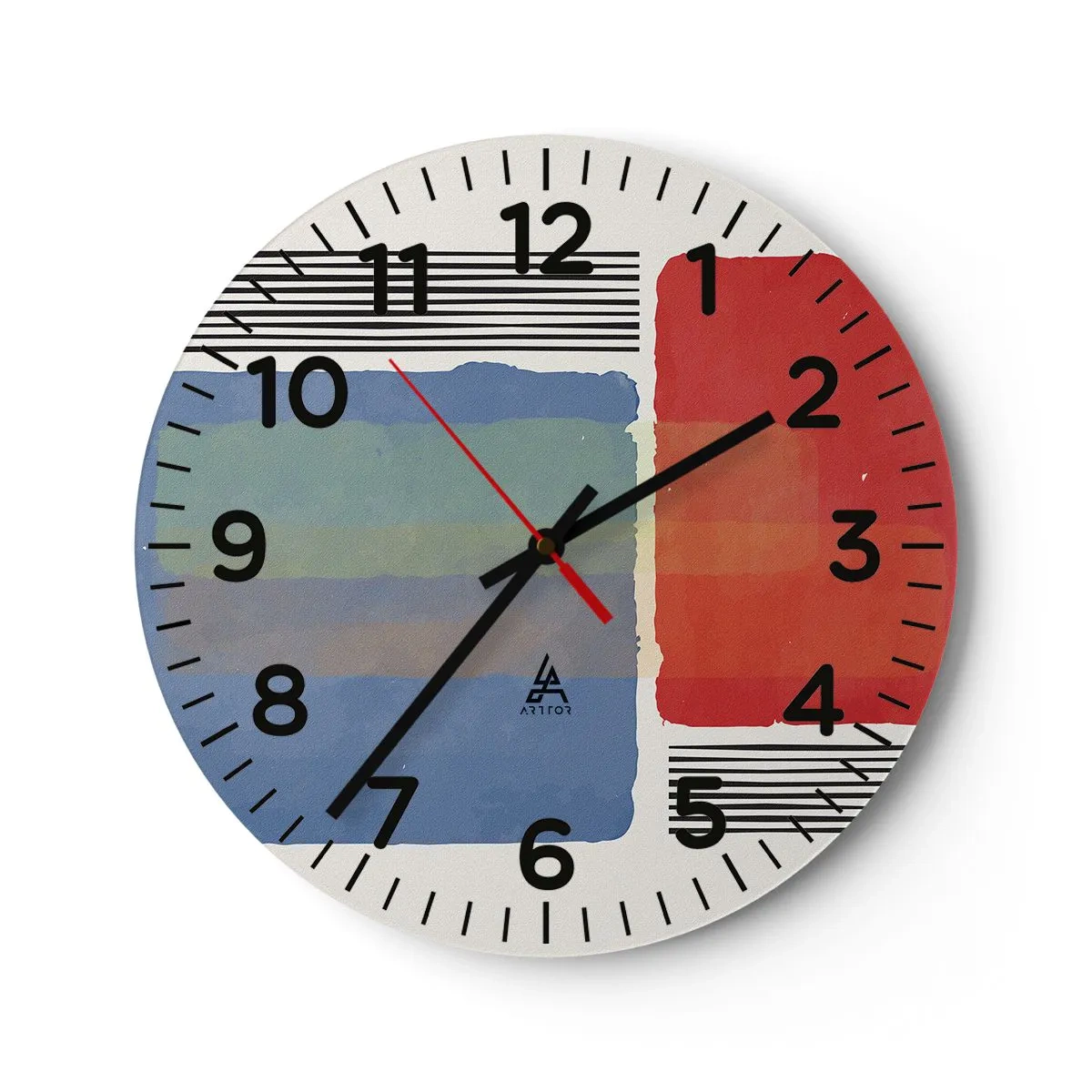 Zegar ścienny - Duch i litera geometrii - 40x40 cm