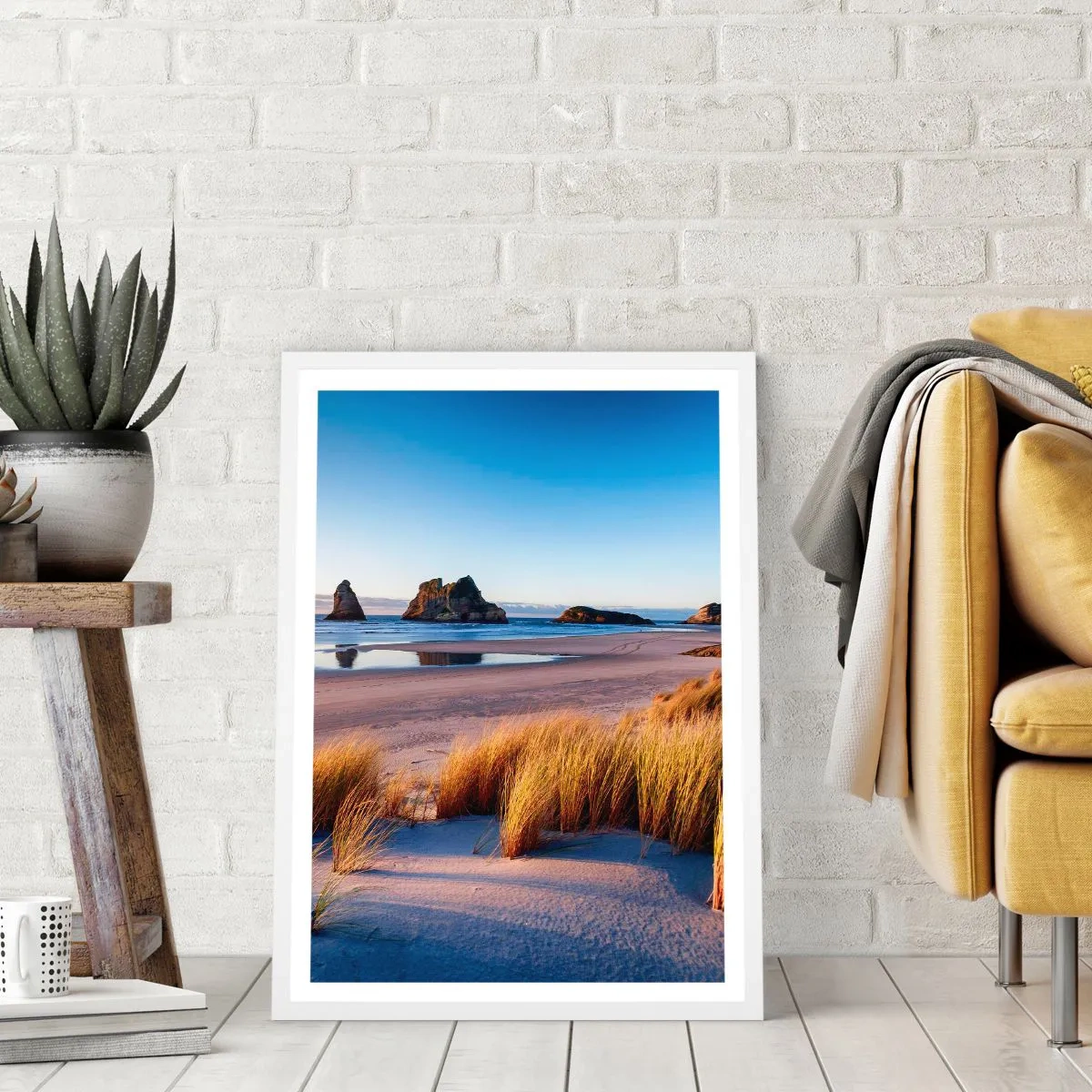 Plakat w białej ramie - Dla poszukiwaczy spokoju - 70x100 cm