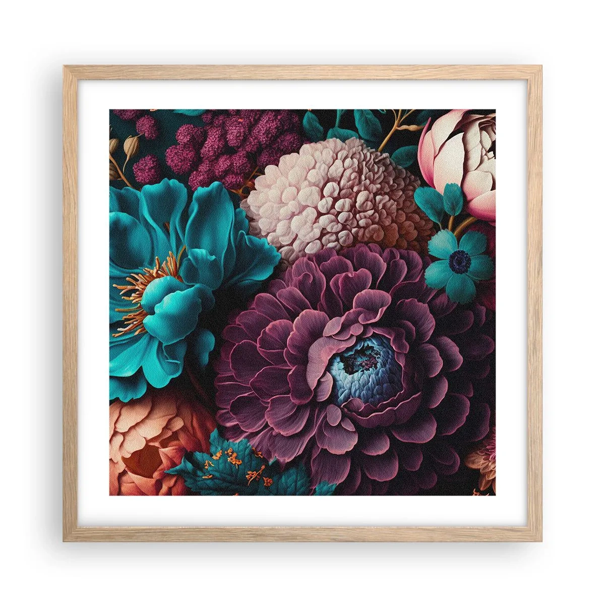 Plakat w ramie jasny dąb - Natura na bogato - 50x50 cm