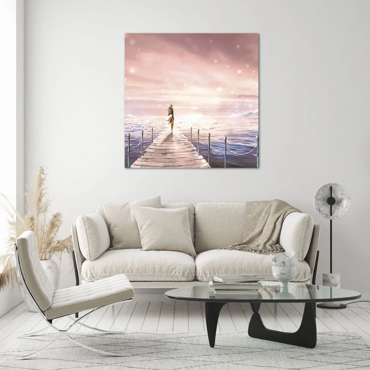 Obraz na szkle - W świetle marzenia - 70x70 cm