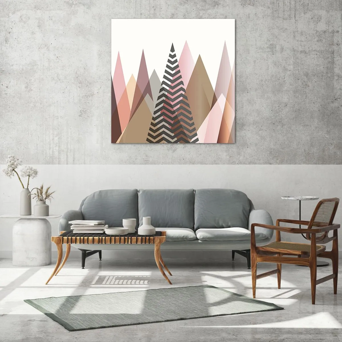 Obraz na szkle - Piramidalny widok - 50x50 cm