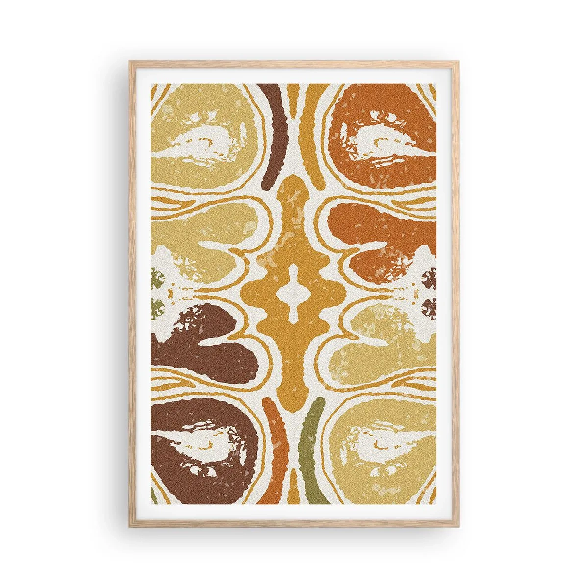 Plakat w ramie jasny dąb - Abstrakcja sentymentalna - 70x100 cm