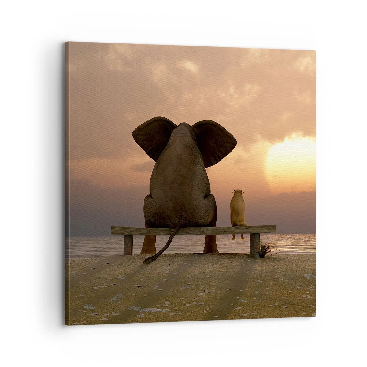 Obraz na płótnie - Dobrze jest razem pomilczeć - 60x60 cm