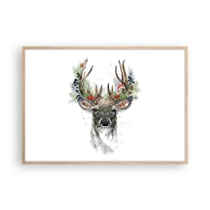 Plakat w ramie jasny dąb - W świątecznej szacie - 100x70 cm