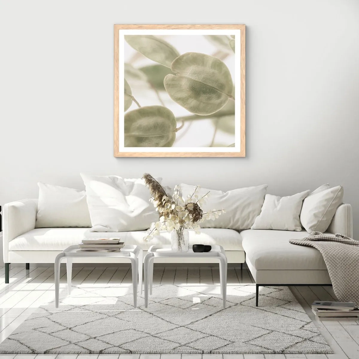 Plakat w ramie jasny dąb - Na początku były listki… - 40x40 cm