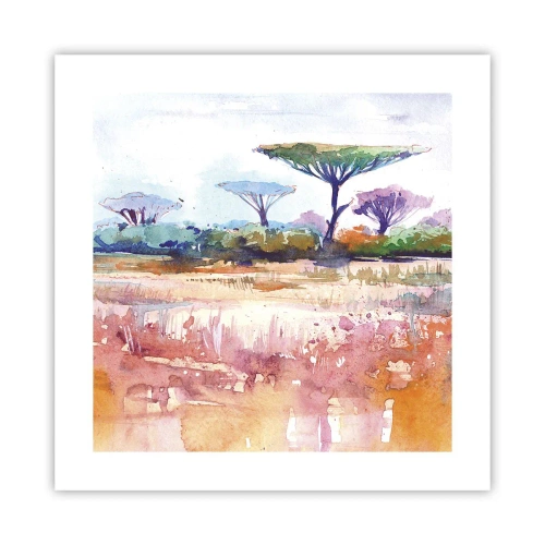 Plakat - Kolory sawanny - 40x40 cm