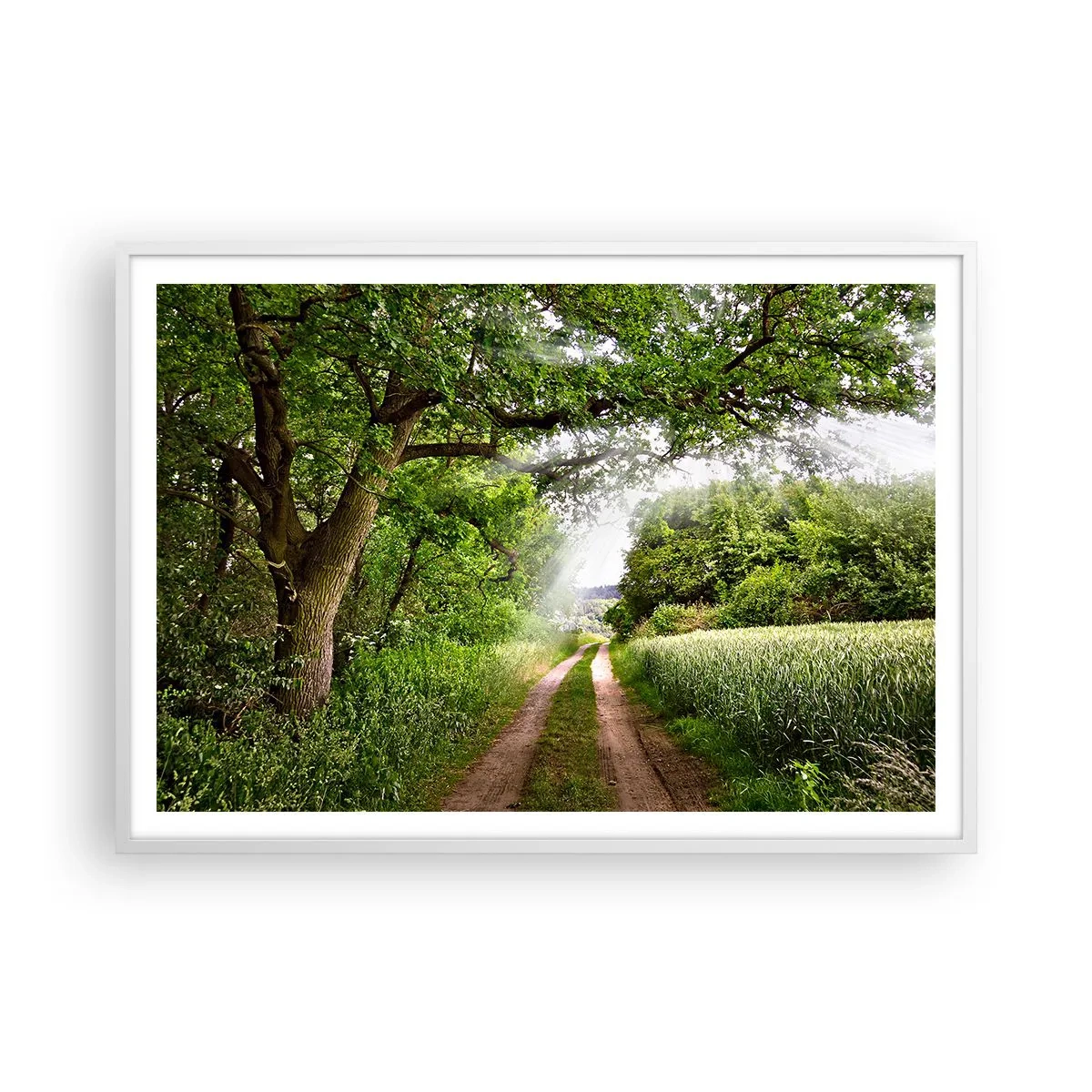 Plakat w białej ramie - Et in Arcadia ego - 100x70 cm
