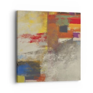 Obraz na płótnie - Geometria barw - 40x40 cm