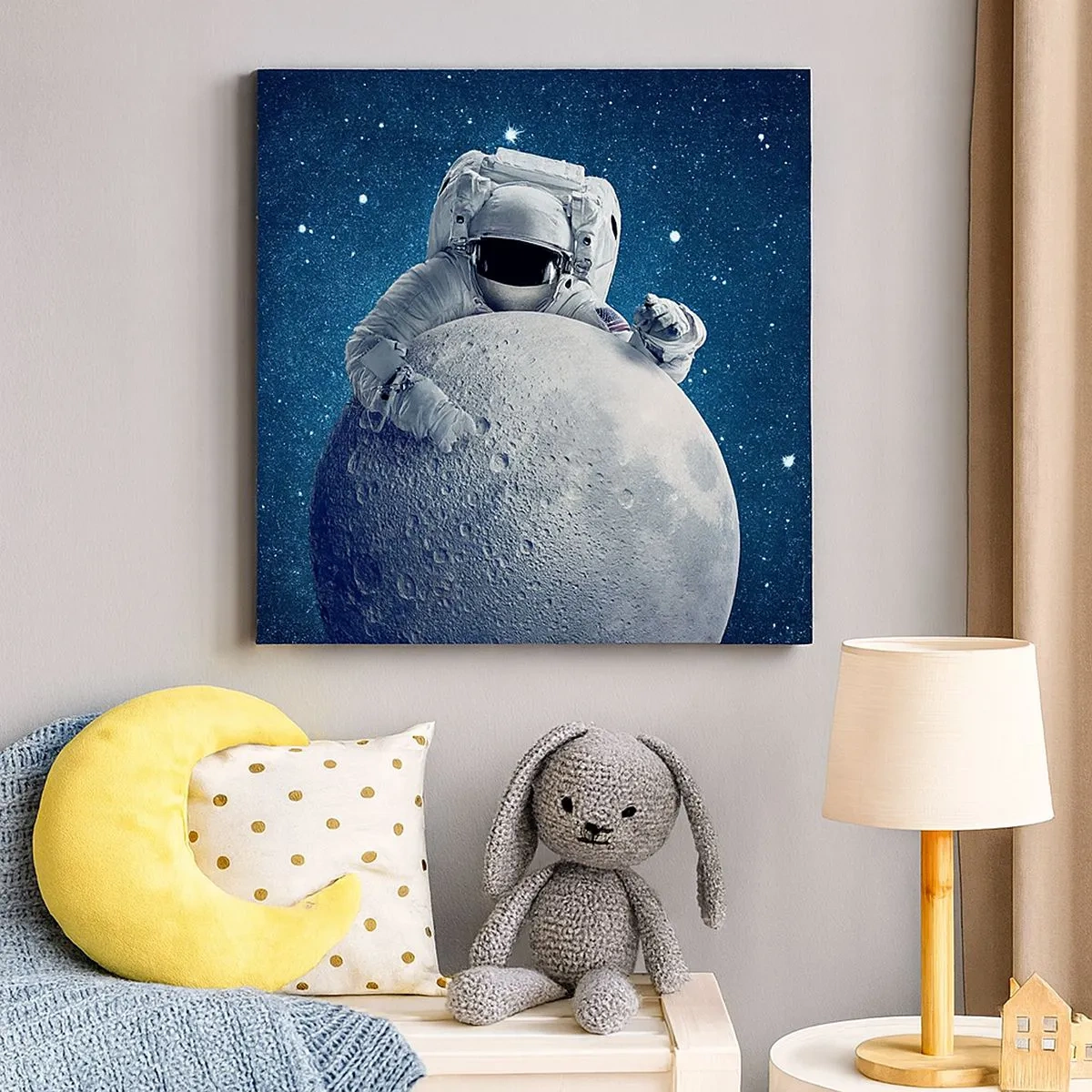 Obraz na płótnie - Kosmiczny żartowniś - 30x30 cm