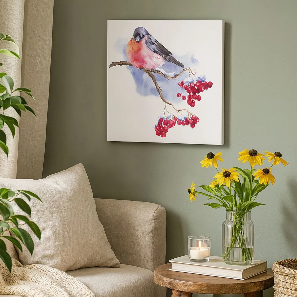 Obraz na płótnie - Zima w kolorze - 30x30 cm