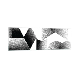 Obraz na szkle - Geometria złożona z kątów i owalnych kształtów - 160x50cm - Kąty i owale - Nowoczesna dekoracja ścienna do salonu i sypialni ARTTOR
