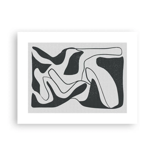 Plakat - Abstrakcyjna zabawa w labiryncie - 40x30 cm