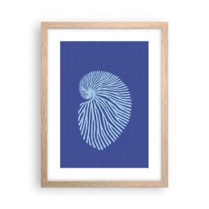 Plakat w ramie jasny dąb - Narodziny muszli - 30x40 cm