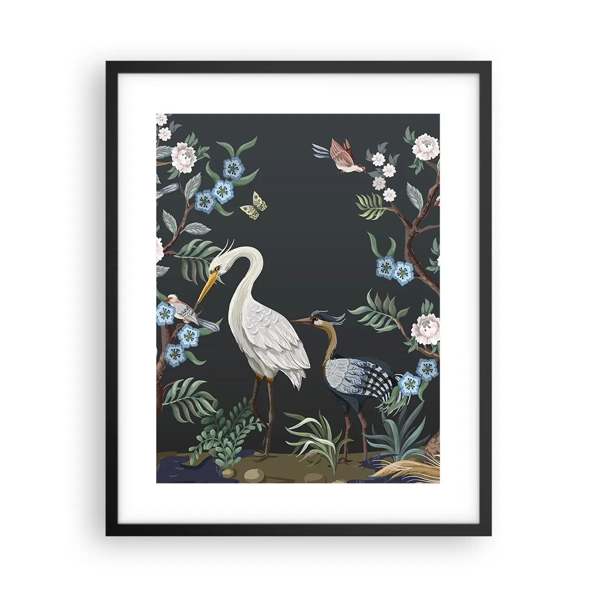 Plakat w czarnej ramie - Ptasia parada - 40x50 cm