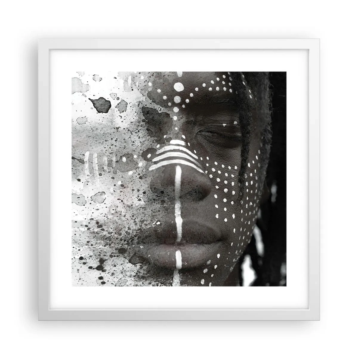 Plakat w białej ramie - Odkryj pierwotnego ducha - 40x40 cm