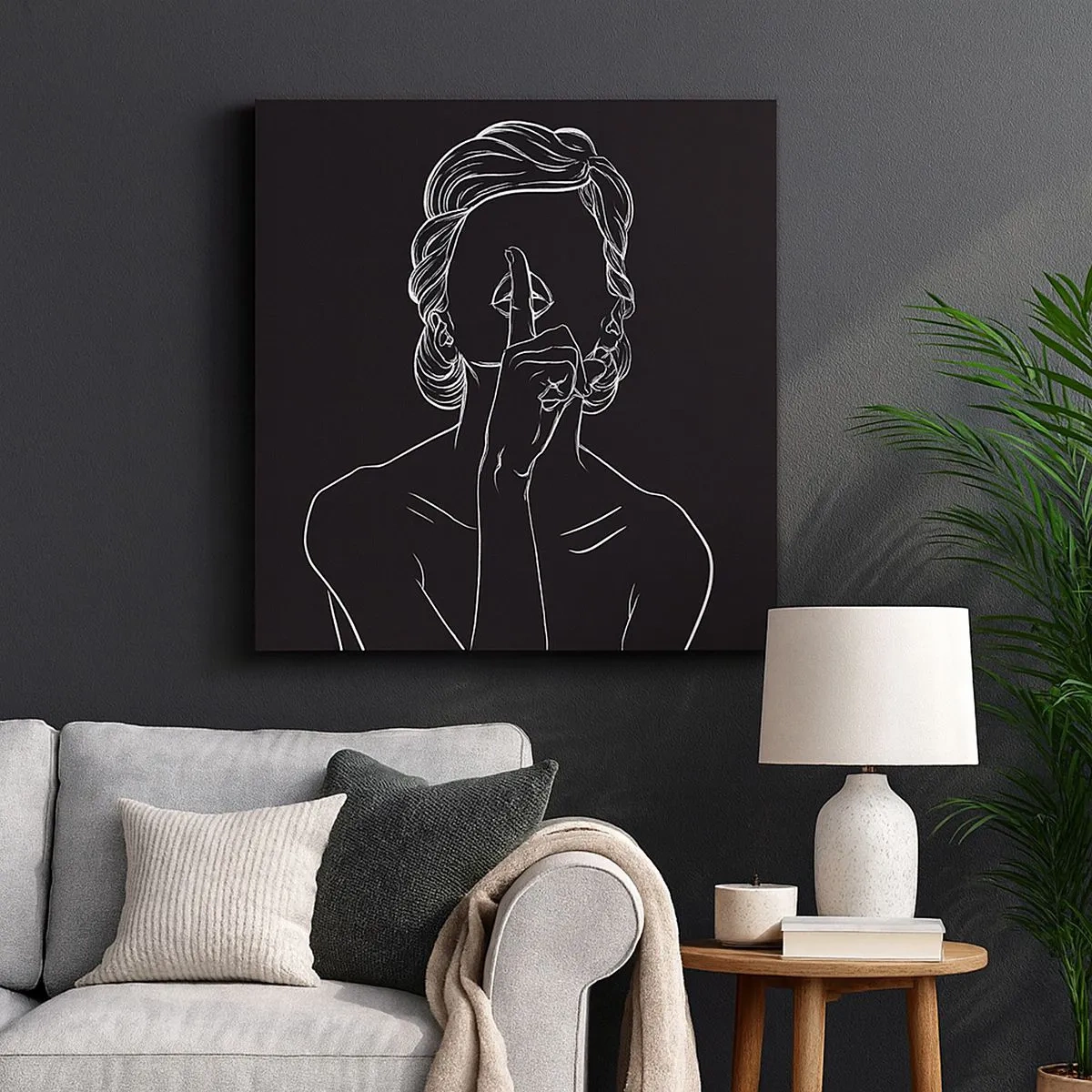 Obraz na płótnie - Piękno rozkwita w ciszy - 30x30 cm