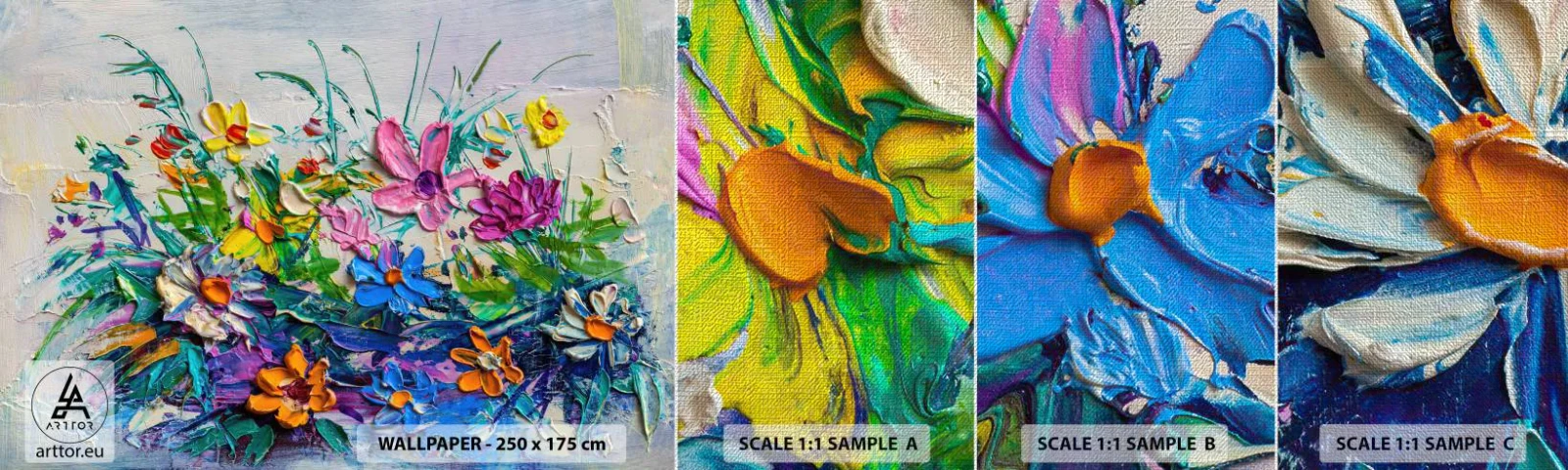 Fototapeta Próbka Premium Canvas - Wcale nie-martwa natura - Kwiaty, Bukiet Kwiatów, Ogród - 100x30 cm