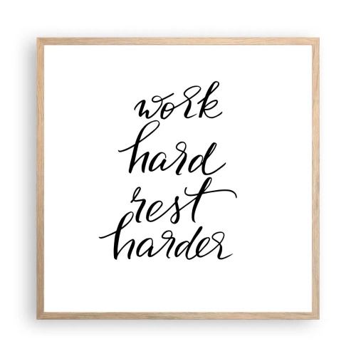 Plakat w ramie jasny dąb - Życiowa równowaga - 60x60 cm