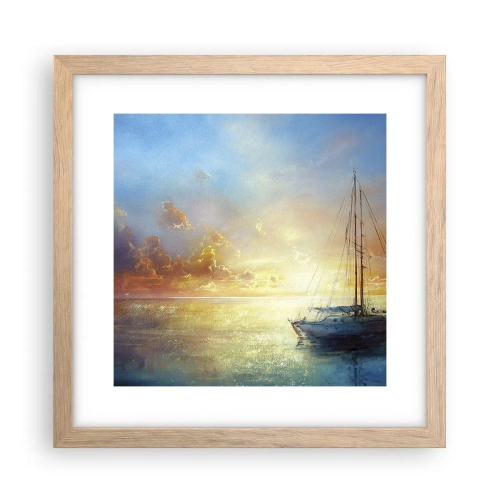Plakat w ramie jasny dąb - W złotej zatoce - 30x30 cm