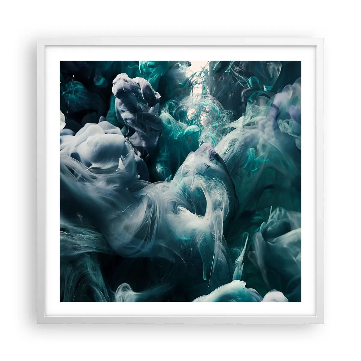 Plakat w białej ramie - Ruch koloru - 60x60 cm