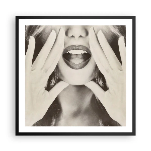 Plakat w czarnej ramie - Już idę! - 60x60 cm