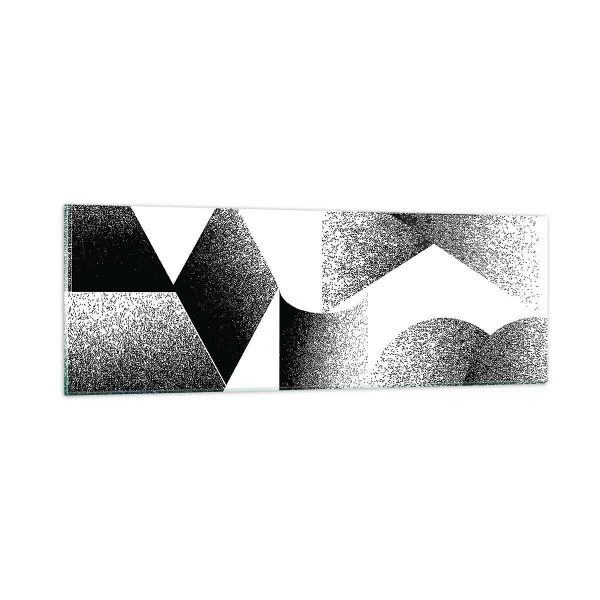 Obraz na szkle - Kąty i owale - 90x30 cm