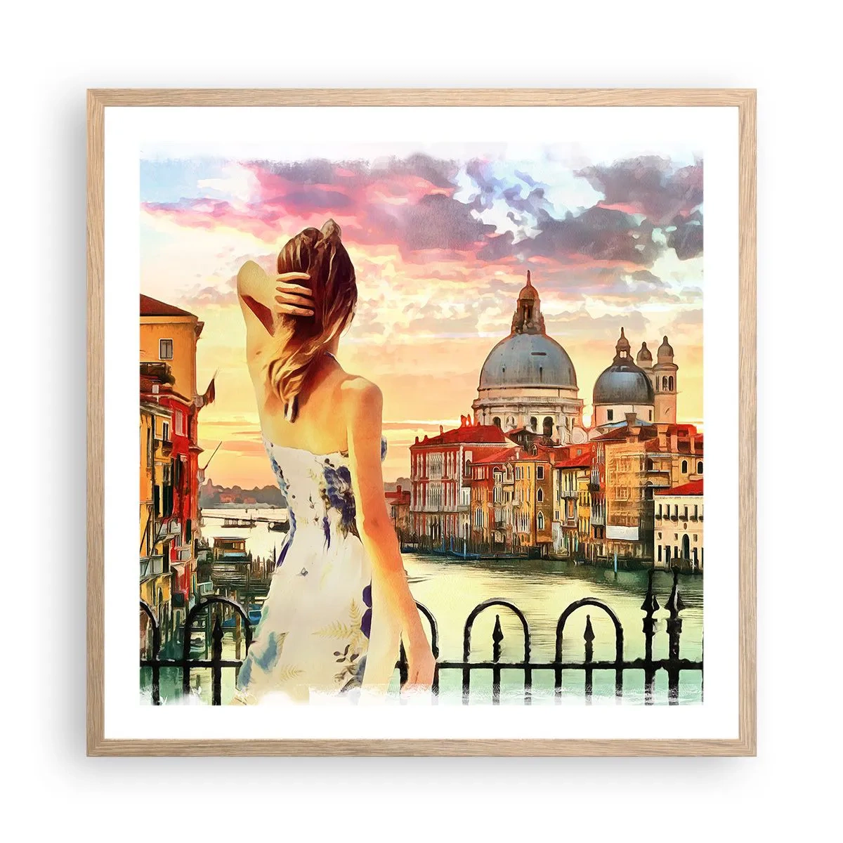 Plakat w ramie jasny dąb - Jak przygoda to tylko w … - 60x60 cm