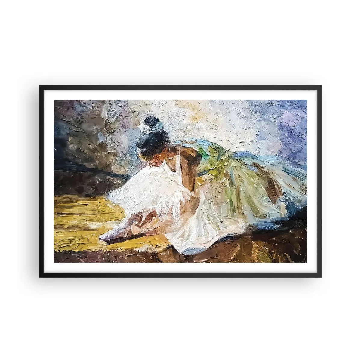 Plakat w czarnej ramie - Z obrazu Degasa - 91x61 cm