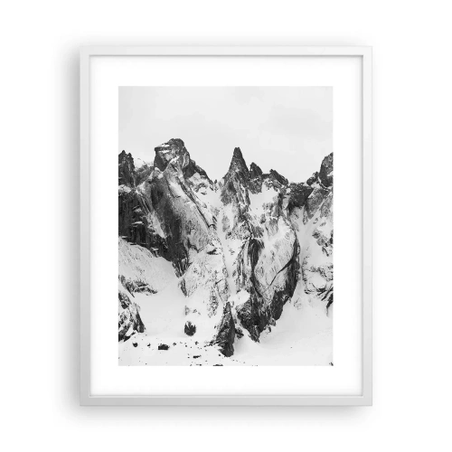 Plakat w białej ramie - Granitowa groźna grań - 40x50 cm