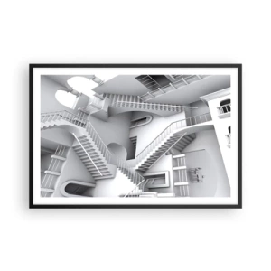 Plakat w czarnej ramie - Paradoksy przestrzeni - 91x61 cm