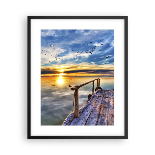 Plakat w czarnej ramie - Wiatr idzie na spoczynek - 40x50 cm