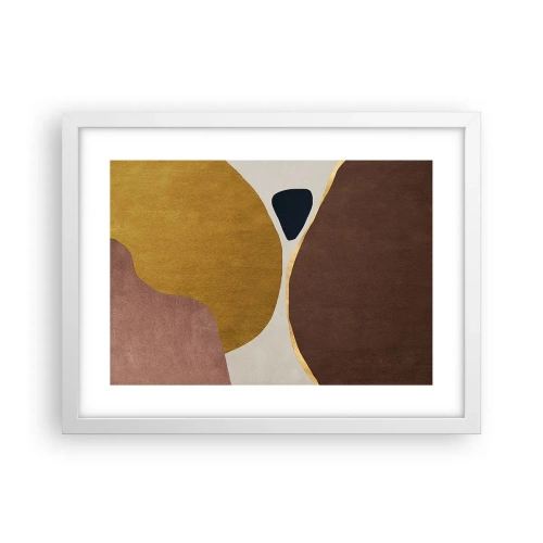 Plakat w białej ramie - Abstrakcja – miejsce w przestrzeni - 40x30 cm