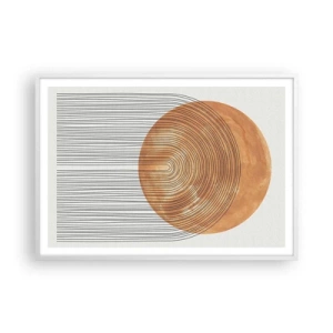 Plakat w białej ramie - Kompozycja słoneczna - 100x70 cm
