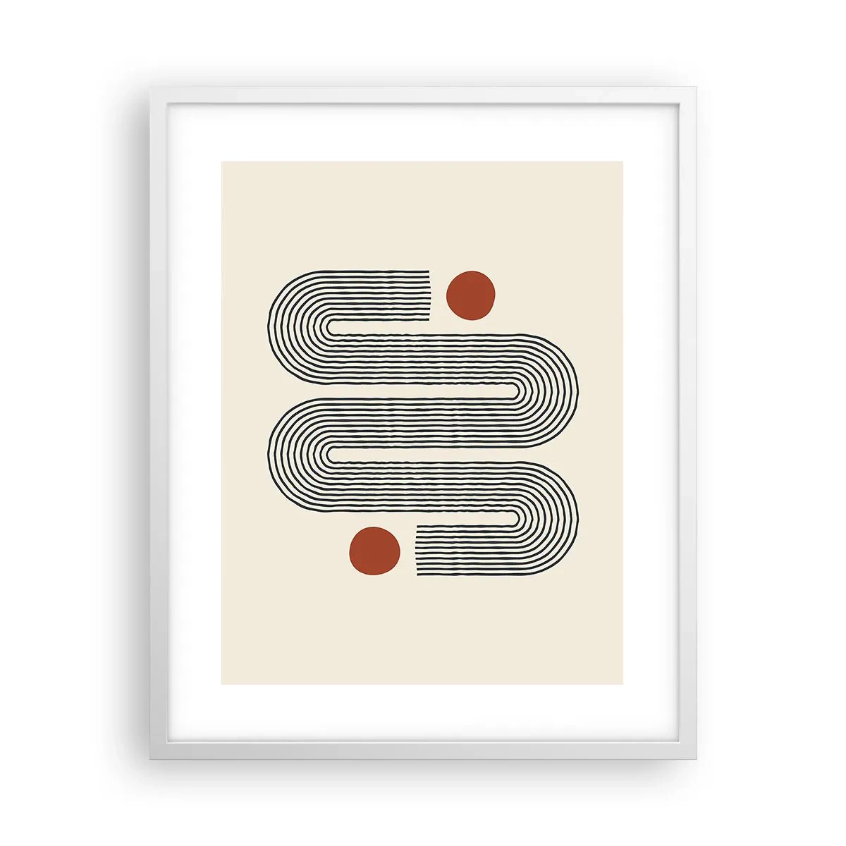 Plakat w białej ramie - Od początku do końca - 40x50 cm