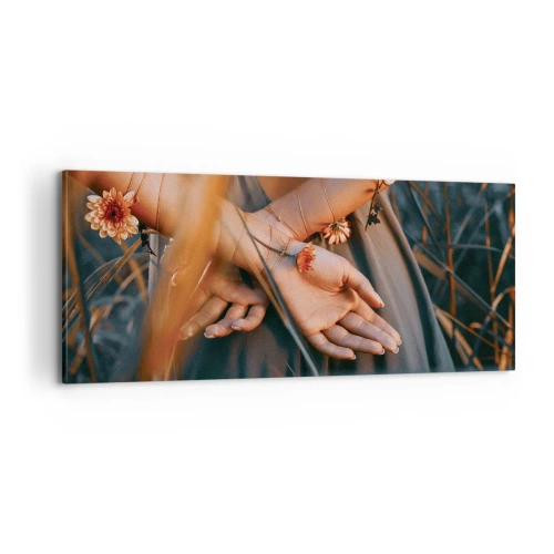 Obraz na płótnie - Związana z naturą - 100x40 cm