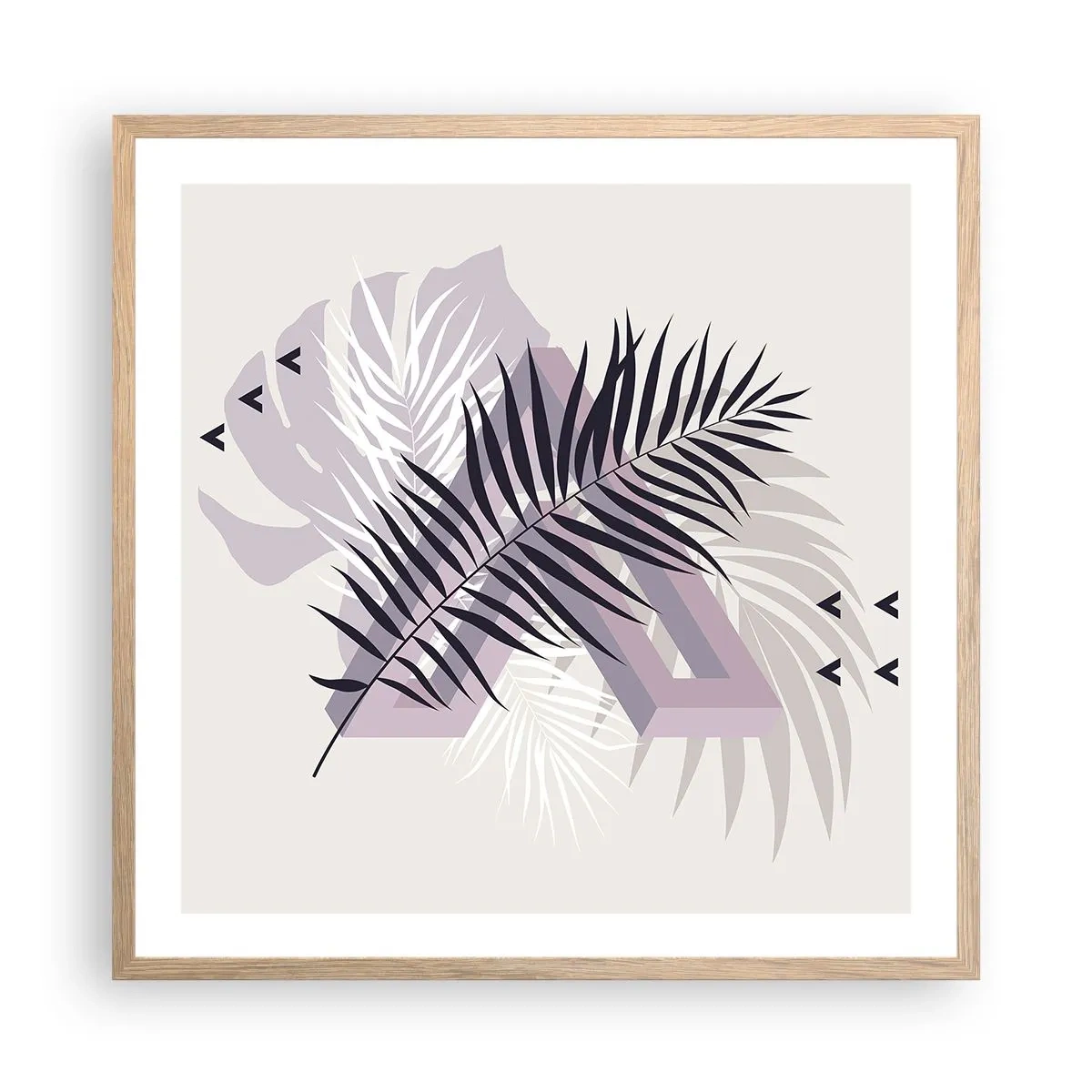 Plakat w ramie jasny dąb - Cień cienia - 60x60 cm