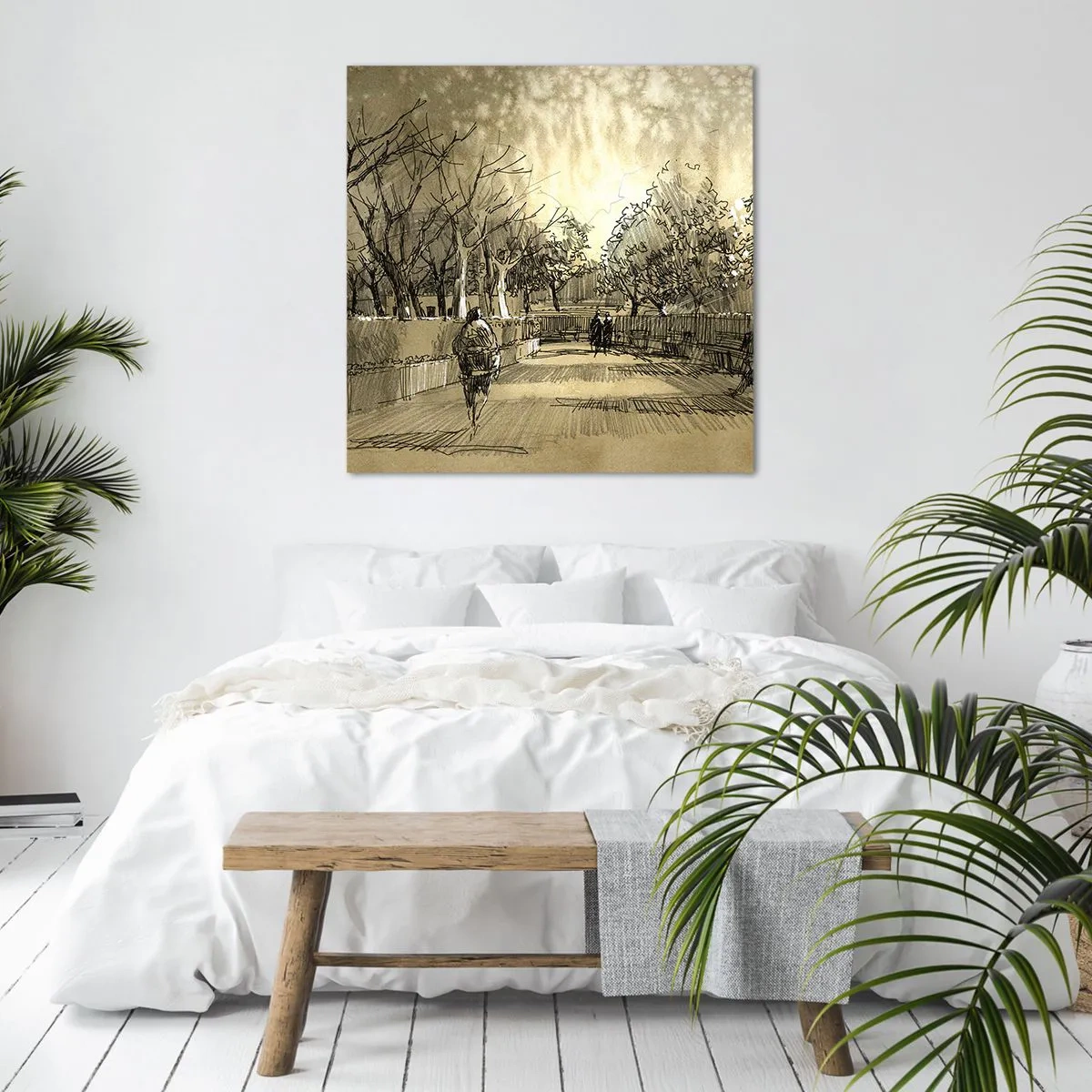 Obraz na płótnie - Piórkiem zatrzymana chwila - 70x70 cm