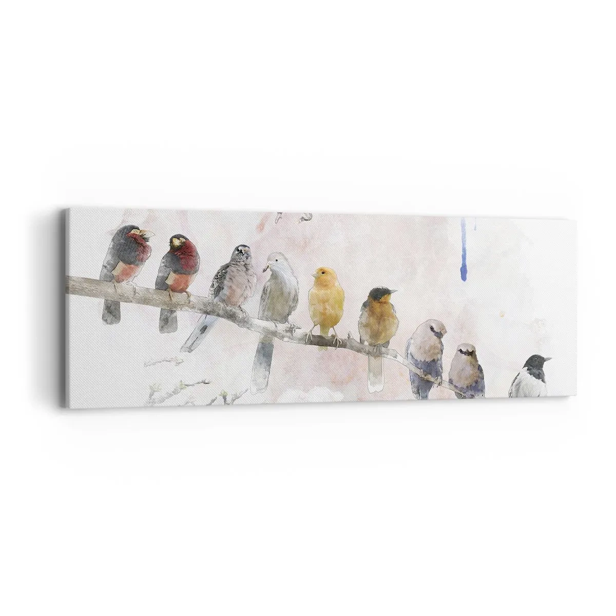 Obraz na płótnie - Skrzydlate spotkanie - 90x30 cm