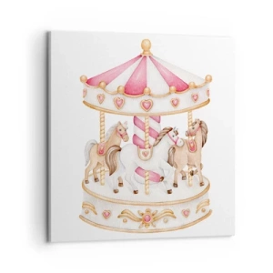 Obraz na płótnie - Słodki świat dzieciństwa - 60x60 cm