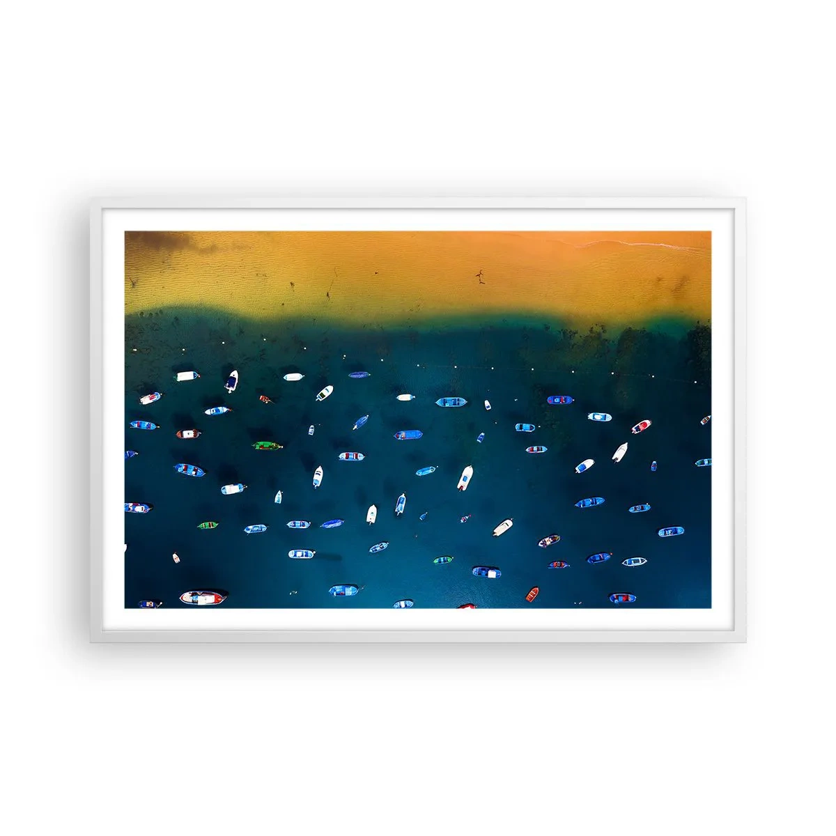 Plakat w białej ramie - Wakacyjna gra - 91x61 cm