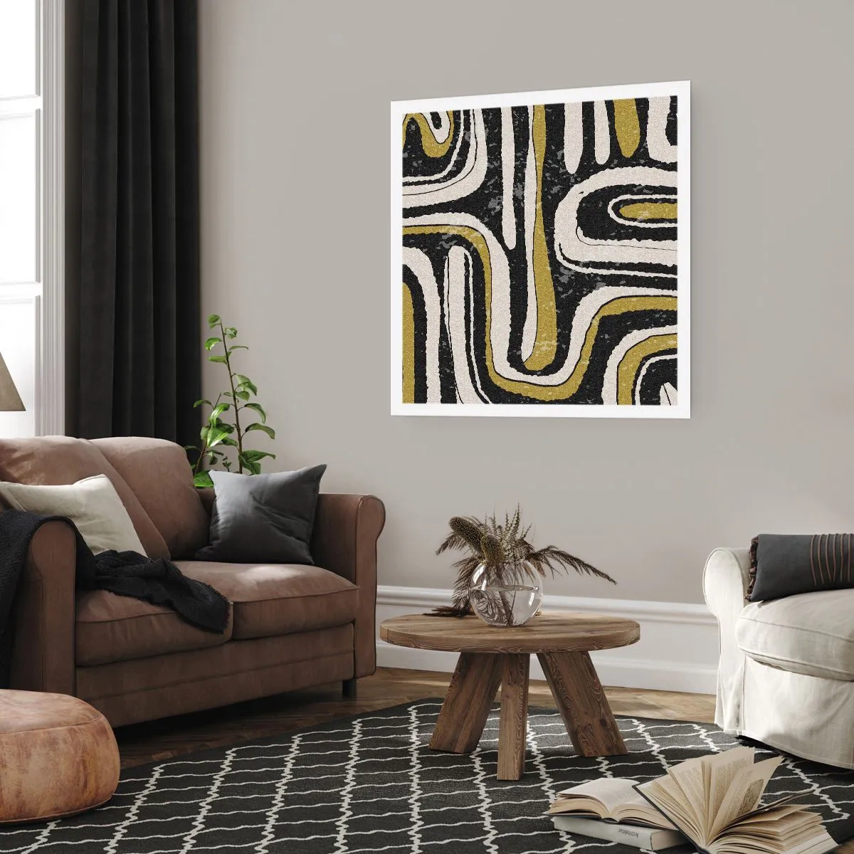 Plakat - Kompozycja: trakty i zaułki - 50x50 cm