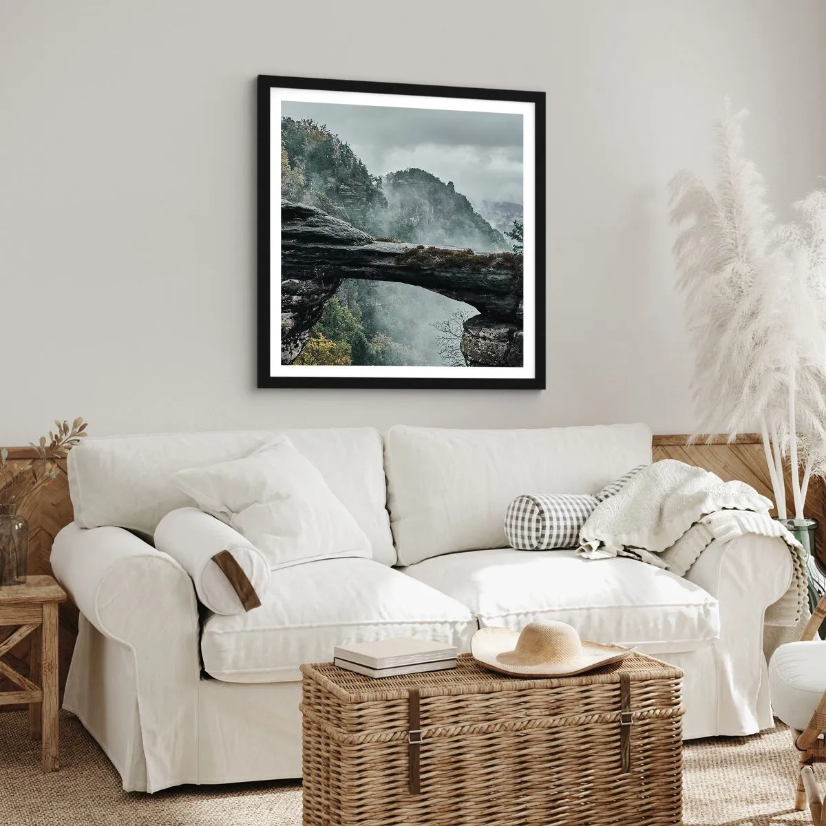 Plakat w czarnej ramie - Zaraz się zacznie przygoda - 60x60 cm