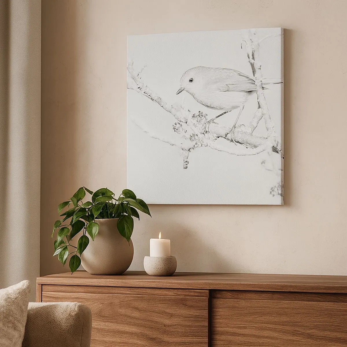 Obraz na płótnie - Zimowy poranek - 30x30 cm