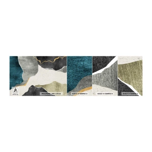 Fototapeta Próbka Samoprzylepna Deluxe Sticker - Mozaikowa kompozycja z nitką złota - Abstrakcjonizm, Art Deco, Sztuka - 100x30 cm