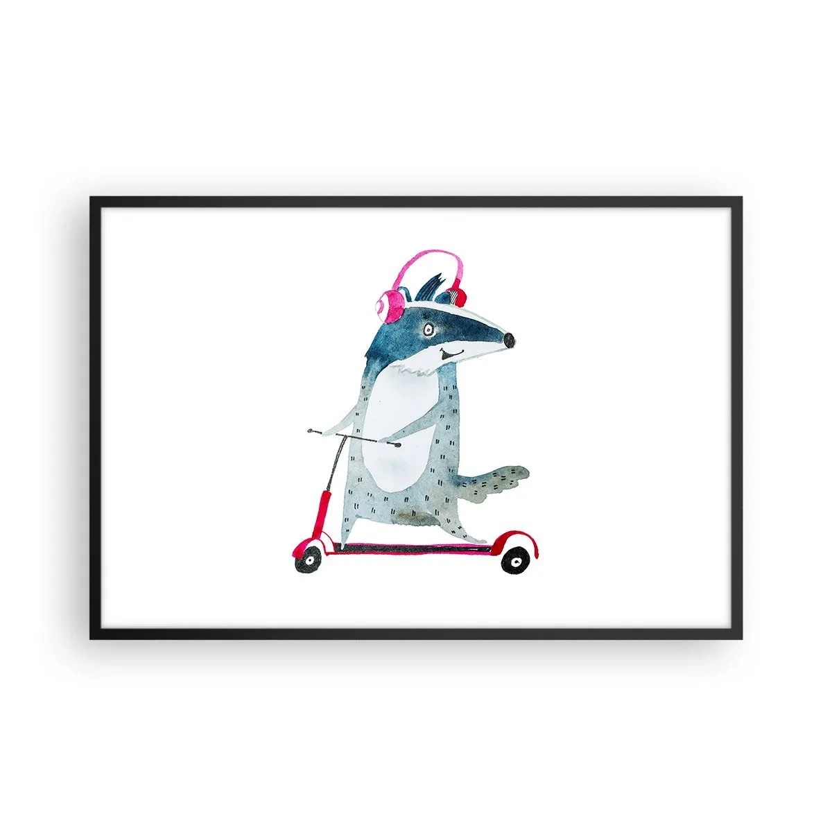 Plakat w czarnej ramie - Borsucze radości - 91x61 cm