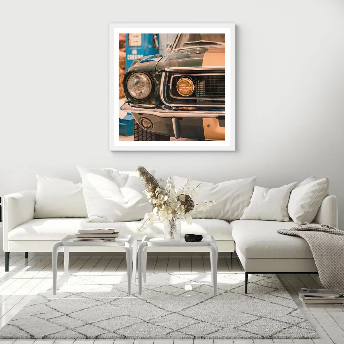 Plakat w białej ramie - Spotkanie z legendą - 50x50 cm