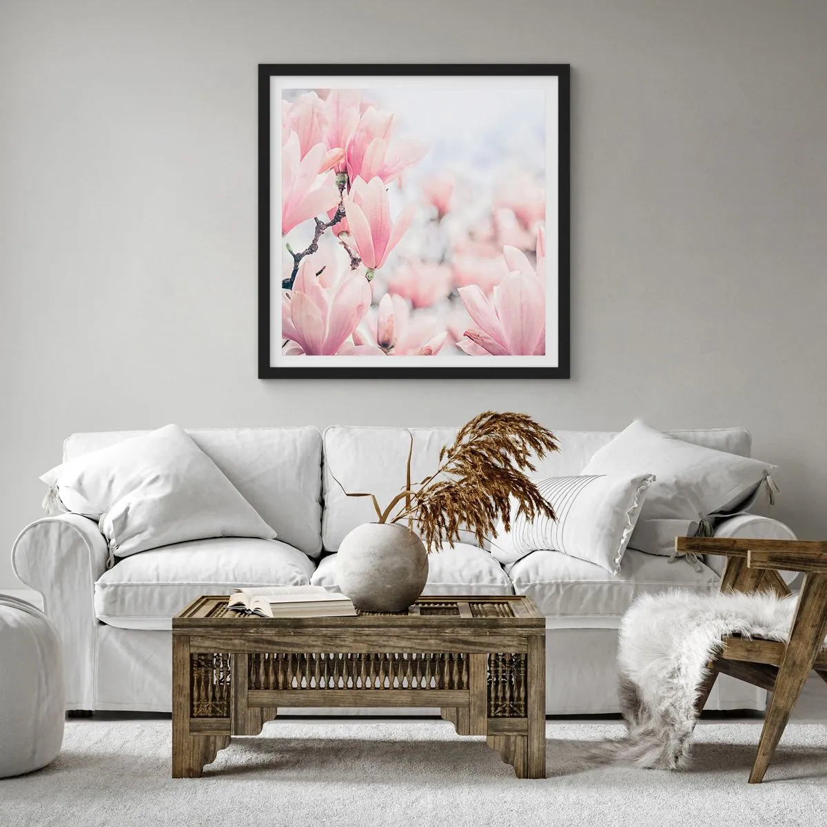 Plakat w czarnej ramie - Ideał subtelności - 30x30 cm