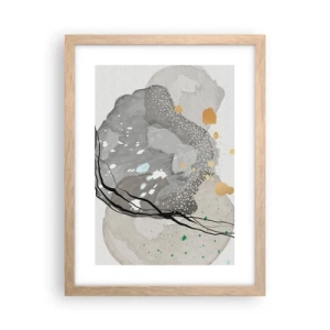 Plakat w ramie jasny dąb - Kompozycja organiczna - 30x40 cm