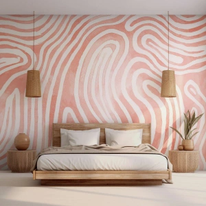 Fototapeta Premium Canvas - W koralowym labiryncie - Minimalizm, Sztuka Współczesna, Abstrakcja - 250x175 cm