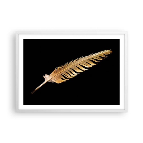 Plakat w białej ramie - Nie lada piórem opatrzony… - 70x50 cm